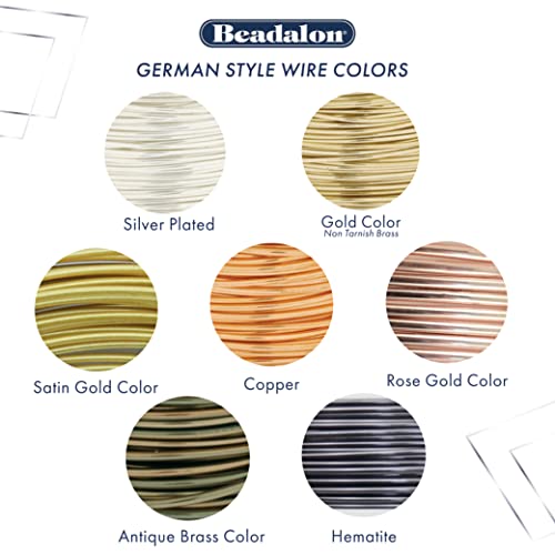 Beadalon German Style Wrapping Wire, Round, Copper, 20 Gauge, 6 m / 19.7 ft - color: Copper, size: 20 Gauge / 19.7 Ft