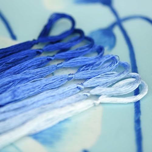 Mulberry Silk Floss Embroidery Thread Floss-Cross Stitch Threads China Silk Woven Jewelry Threads DIY Sewing Kits (104) - color: 104