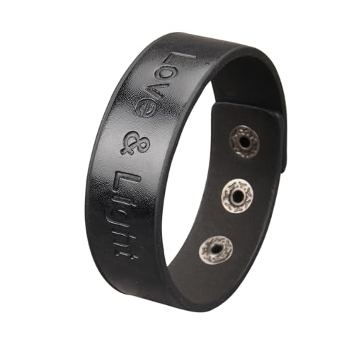 GelConnie Leather Cuff Bracelet Punk Braided Bracelets Rock Leather Wristbands Faux Mens Leather Bracelet Gothic Viking Bangle Adjustable Wrap Bracelet for Women,Men - color: Love Engraved Leather Bracelet