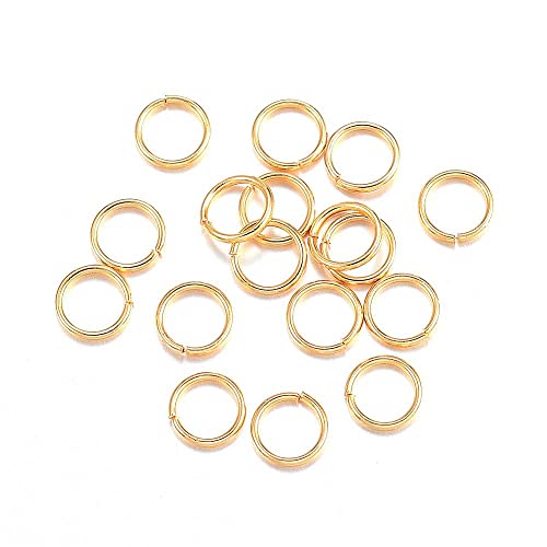 HDSupplies 100 Pieces - 304 Gold Tone Stainless Steel Jump Rings - 4mm Outer Diameter (Small) - 24 Gauge (0.5mm Thickness) - color: Gold Tone Stainless Steel, size: 4mm / 0.5mm Thick / 24 Gauge