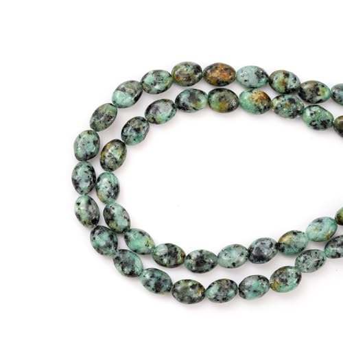 6×8mm Natural Ruby Zoisite Gemstone Loose Beads Flat Oval Healing Crystal Loose Stone Beads for Jewelry Necklace Bracelet Earring Craft - color: Ruby Zoisite