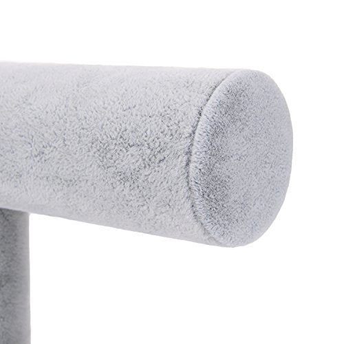 ChezMax Necklace Jewelry Display Jewelry Stand Hovering T-Bar Bracelet Holder for Home Organization - color: F-Gray Velvet