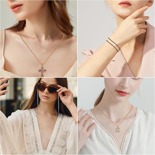 66Feet 18K Gold Stainless Steel Necklace Chains Cable Link Chains for Jewelry Making DIY Craft Kit with Lobster Clasps Jump Rings - color: 66Feet-Gold, size: 1.0mm