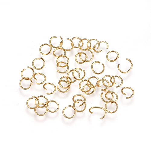 HDSupplies 100 Pieces - 304 Gold Tone Stainless Steel Jump Rings - 5mm - 22 Gauge (0.6mm Thickness) - color: Gold Tone Stainless Steel, size: 5mm / 0.6mm Thick / 22 Gauge