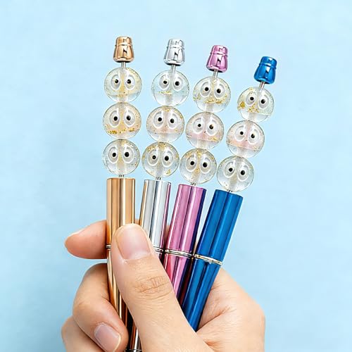 20Pcs 16mm Luminous Eye Focal Round Beads for Pens Eye Fancy Space Beads for DIY Craft Beadable Pens Keychain Bracelet Necklace Earrings Jewelry Making - color: Eye