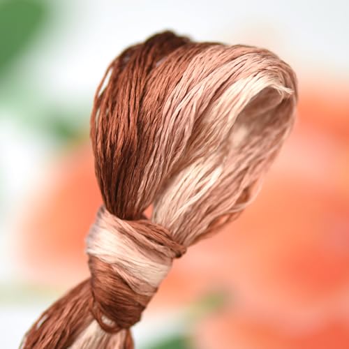 Mulberry Silk Floss Embroidery Thread Floss-Cross Stitch Threads China Silk Woven Jewelry Threads DIY Sewing Kits (117) - color: 117