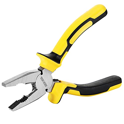 DOWELL Lineman's Pliers with Wire Cutter - 7 Inch Nickel Chromium Steel Construction Professional Handle - size: 7" Lineman's Pliers