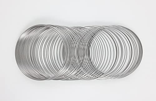 Beadalon Memory Wire Remembrance 75 coils Stainless Steel Round 0.61 mm (.024) Made in USA by CRAFT WIRE