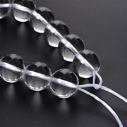 Bracelet String，1mm Elastic String Crystal Stretch Bead String Cord for Bracelet, Beading and Jewelry Making（Clear white/60m&197ft - style: Clear white/60m&197ft