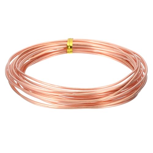 PATIKIL 99.9% Pure Copper Wire for Jewelry Making, 14 Gauge (1.6mm) Copper Craft Wire 14.8 Feet Beading Jewelry Making Supplies for Crafting Wreath Electroculture Gardening - size: 14 Gauge x 14.8 Feet