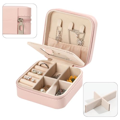 Sea Turtle Gifts for Women Girl Girls Birthday Gift Pink Portable Jewelry Case Travel Gifts for Turtle Lovers Christmas Gift Ideas Daughter Sister Bestie Friends Cute Small Jewelry Box - color: Just A Girl Who Loves Turtles
