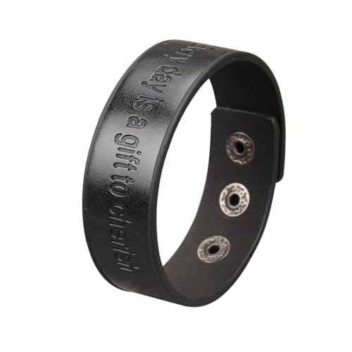 GelConnie Leather Cuff Bracelet Punk Braided Bracelets Rock Leather Wristbands Faux Mens Leather Bracelet Gothic Viking Bangle Adjustable Wrap Bracelet for Women,Men - color: Black Leather Wrist Bands