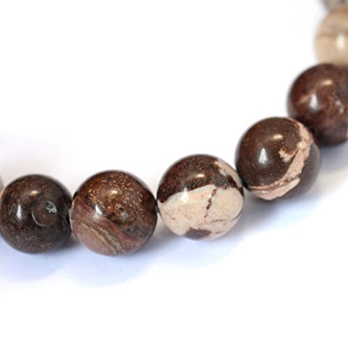KISSITTY 235pcs 8mm Natural Africa Zebra Jasper Bead Strands, Natural Gemstone Crystal Beads Round Smooth Chakra Beads Energy Healing Crystals Gemstones for DIY Jewelry Bracelets Necklaces Making - color: Natural Africa Zebra Jasper