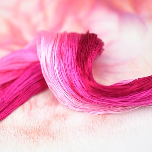 Mulberry Silk Floss Embroidery Thread Floss-Cross Stitch Threads China Silk Woven Jewelry Threads DIY Sewing Kits (106) - color: 106