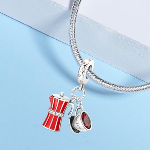 925 sterling silver bracelet necklace pendant, women's jewelry gift, dream catcher net bead pendant, suitable for original bracelets, parties, birthday jewelry gifts - color: KJC794