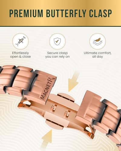 MagnetRX® Magnetic Copper Bracelet for Men — EllipseMAX 5X Strength 5,000 Gauss Magnets — Designed in USA & Patent Pending — Premium Mens Copper Bracelet with Adjustable Length - color: 5x Strength - EllipseMAX (5,000 Gauss)