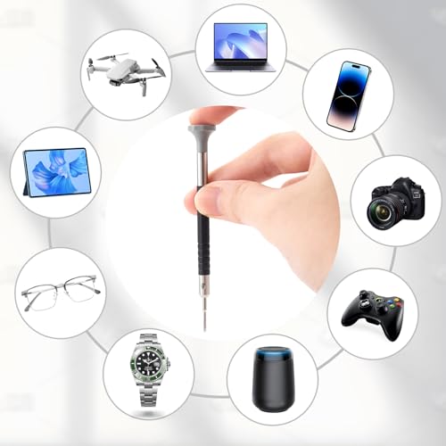 Watch Screwdriver Set with 9pcs Precision Slotted and Phillips，9pcs Different Sizes With 9 Extra Replace Blades Watchmaker Screwdriver Set for Watch/Eyeglass/Jewelry Repair