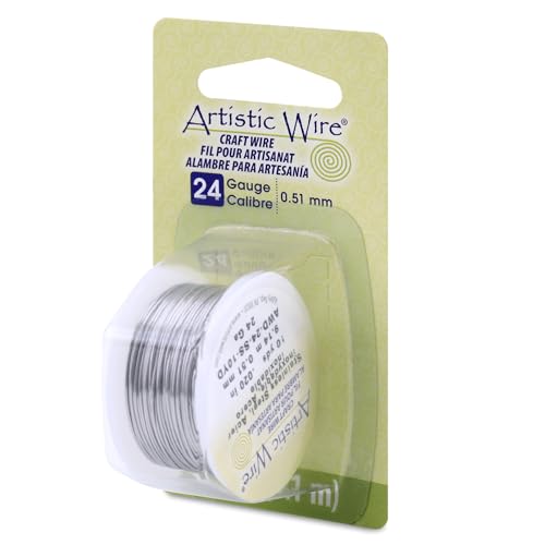 Artistic Wire, 24 Gauge Stainless Steel Craft Wire, 10 yd - size: 24 Gauge, style: Dispenser Spool