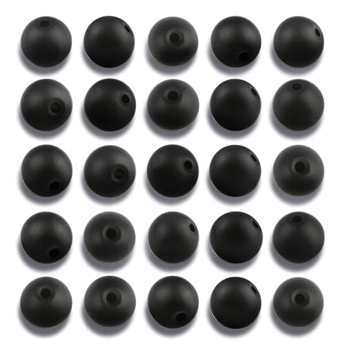 100Pcs 8mm Matte Black Onyx Agate Stone Beads for Jewelry Making, Natural Round Loose Gemstone Bead for Necklace Bracelets,Crafts for Adults with Crystal Stretch Cord - color: Black Onyx Agate, size: 8mm