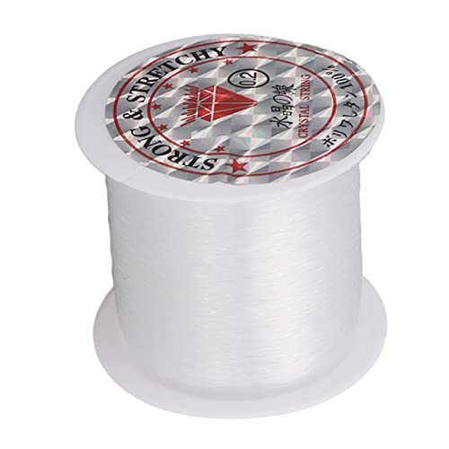 Pssopp 142 Yards Clear Nylon String, Wide Application Nylon Cord 0.2mm Crystal String Bead Cord for Craft Jewelry Making Necklace Bracelet