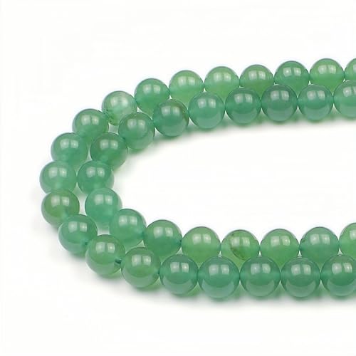 MJDCB Natural Stone Beads Green Aventurine Round Loose Beads for Jewelry Making DIY Bracelet Necklace (12mm) - color: Aventurine, size: 12mm