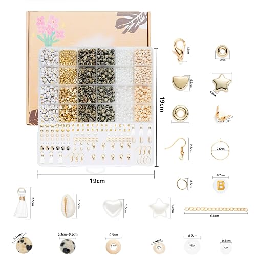 Xylise Jewelry Making Supplies Kit Natural Stone Beads for Irregular Natural Stone with for DIY Craft Bracelet Necklace Earrings for Adults (Variegated) - color: Variegated