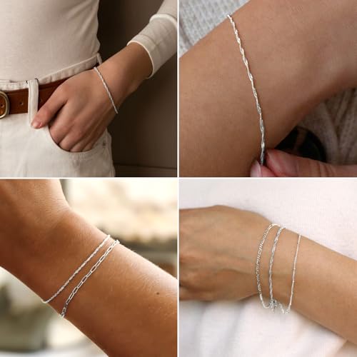 33 Feet Silver Singapore Chains Roll, 2MM Silver Plated Brass Twisted Link Chains Spool Bulk for Jewelry Making DIY Craft - color: 2.0mm silver Singapore chain