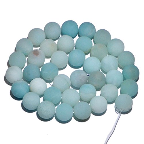 AD Beads Beautiful Natural Matte Gemstone Round Spacer Loose Beads 4-12mm (4mm, 33 Matte Amazonite) - color: 33 Matte Amazonite, size: 4mm
