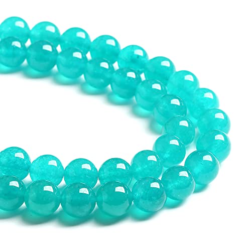 6MM 60PCS Natural Blue Amazonite Chalcedony Stone Crystal Loose Beads for Jewelry Making DIY Bracelet Necklace - color: Amazonite Chalcedony, size: 6mm