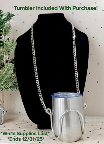 – (Silver, Gold or Bronze Chain Design The most unique, fashionable and functional product in beverage accessories - color: Silver