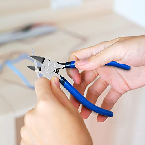 Wire Cutters 10 Pack, KAIHAOWIN 6 inch Dikes Small Wire Cutters Flush Cutters Wire Snips Clippers Diagonal Cutters Side Cutters Cutting Pliers for Crafting - size: 10 pack