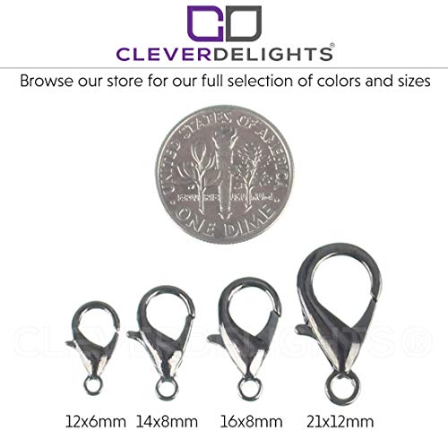 CleverDelights 21x12mm Lobster Clasps - 50 Pack (Antique Copper) - color: Antique Copper
