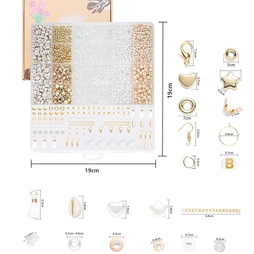 Xylise Jewelry Making Supplies Kit Natural Stone Beads for Irregular Natural Stone with for DIY Craft Bracelet Necklace Earrings for Adults (Transparent) - color: Transparent