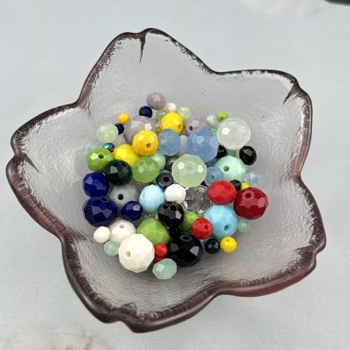 500pcs 3mm Crystal Glass Beads Faceted Rondelle Glass Spacer Beads for Bracelets Necklace Pendants Earrings Key Chains Jewelry Making(Black) - color: Black, size: 3mm