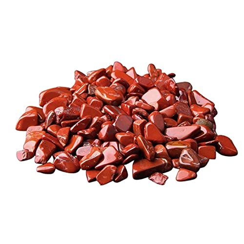 Natural 500 pcs Red Jasper No Hole Undrilled Irregular Chip Gemstone Beads Rock Gravel Crystal Tumble Minerals Gravel Specimen Energy Decorative Stone Fish Tank Stone - color: Red Jasper