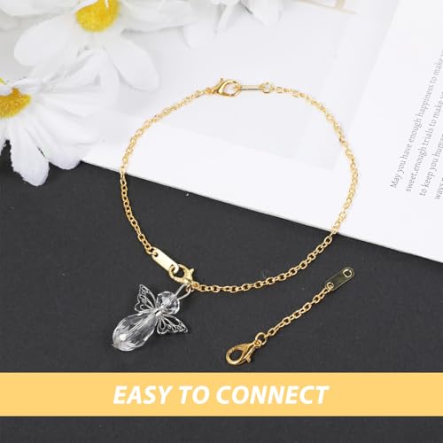 LXUEJIE 9 Pcs Necklace Extender, Rose Gold Necklace Extender, Alloy Necklaces Chain Extenders for Necklaces Bracelet Anklet, Delicate Chain Extenders (Gold/Silver/Rose Gold, 5/10/15cm)