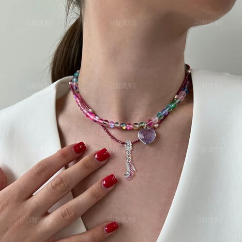 AUEAR, Fashion Crystal High Heel Shoe Shape Charms Bulk Pendant Jewelry Findings for Jewelry Making Necklace Bracelet DIY - color: Pink