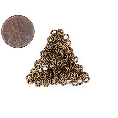 The Bead Chest Bronze 4mm Round Open Jump Rings, Pack of 100 - color: Bronze, size: 4mm