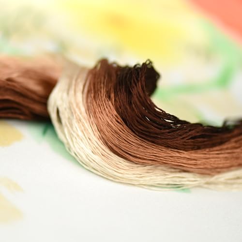 Mulberry Silk Floss Embroidery Thread Floss-Cross Stitch Threads China Silk Woven Jewelry Threads DIY Sewing Kits (111) - color: 111