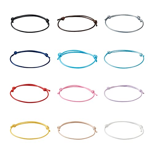 Cheriswelry 120Pcs Korean Waxed Polyester Cord Bracelet Making Supplies - Adjustable Friendship Bracelet String, Inner Diameter 40-70mm for Women & Men - color: Mixed Color*2