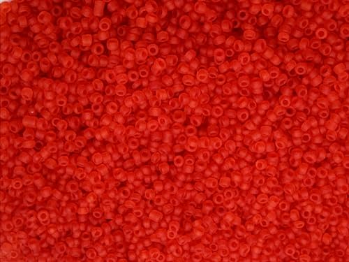 Seed Beads Size:11/0 50 gr / 1.76 oz (Trasluscent Red Matte) - color: Trasluscent Red Matte