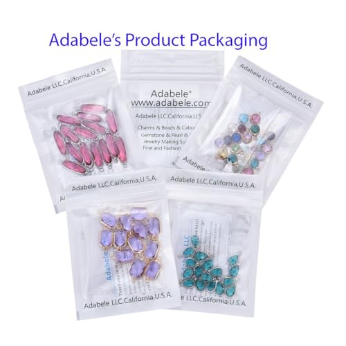 Adabele 5 sets Grade A Mixed Birthstone Charm 6mm Small Crystal Pendant Drop Bead Sterling Silver Plated (60pcs) For DIY Craft Jewelry Making CCP20 - color: Silver, size: 6mm (0.24") - 60pcs