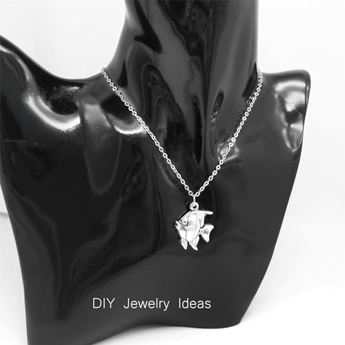 Julie Wang 90PCS Alloy Ocean Pendants Antique Silver Gold Tone Mermaid Tail Seahorses Shell Starfish Mixed Sea Charms for Necklace, Bracelet Summer Beach Jewelry Nautical Themed Craft Supplies - color: Antique Silver
