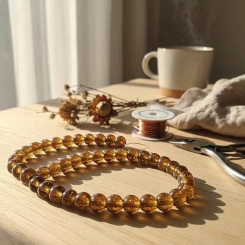 DandS ltd Crackle Lampwork Glass Beads for Jewelry Making, Brown, Vibrant DIY Bracelets, Necklaces, Earrings, Beading Supplies & Craft Kits for Handmade Jewelry, 80pcs 0.39 inch (10mm), #J226-10 - color: Brown