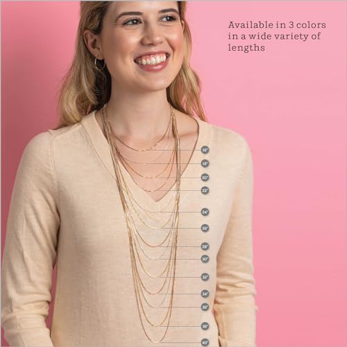 KEZEF 925 Sterling Silver Box Chain Necklace for Women & Men, 0.7mm Thin Chain Necklace, Available in Sterling Silver, Gold Plated & Rose Gold Plated Finishes, Made in Italy - color: Sterling Silver, size: 16 Inch