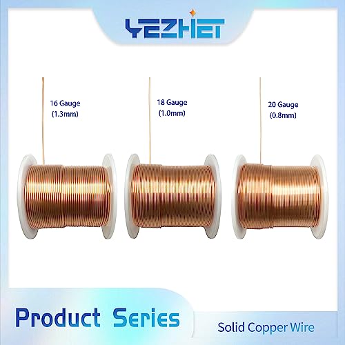99.9% Solid Bare Copper Wire(18 Gauge(1.0MM), 213Ft), Dead Soft 1 Pound Spool Pure Copper Wire for Crafts, Jewelry Making, Electroculture Gardening - size: 18GA