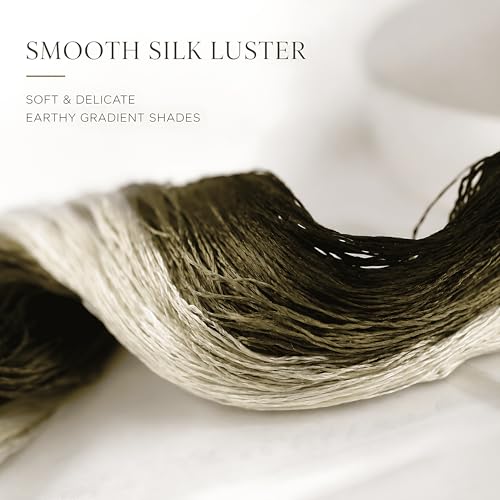 Natural 100% Silk Thread, Handmade Embroidery Thread Silk Floss 8 Colors 110m Each (67) - color: 67