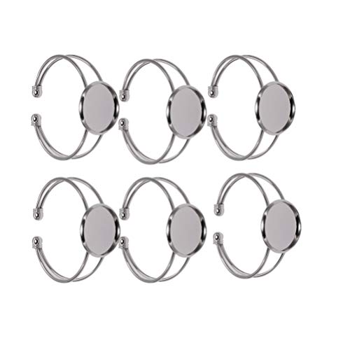EXCEART Copper Bracelet Bottom Holder 2.36X1.96X0.98In Round Plate Y Shape for Diy Jewelry Making Kit with Bangle Bracelets and Custom Wrist Chains - color: Silver, size: 5*2.5cm