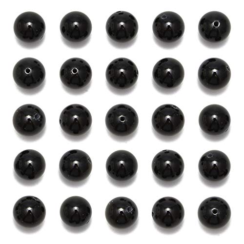 NCB 200pcs 4mm Black Onyx Agate Loose Beads for Jewelry Making, Natural Semi Precious Beads Round Smooth Gemstones Spacer Beads Charms for Necklaces Bracelets (Black Onyx Agate, 4mm 200Beads) - color: Black Onyx Agate, size: 4mm 200beads