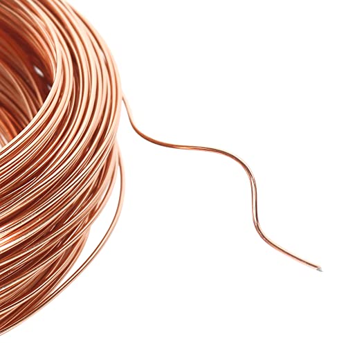18 Gauge Aluminum Wire - 165ft 1mm Bendable Craft Wire for Jewelry, Sculpting, Modelling & More (Copper) - color: Copper